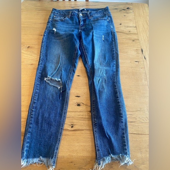 Dex Distressed‎ Blue Jeans Women’s 28 Preloved - Picture 1 of 7